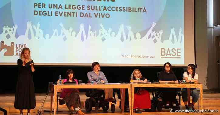 “Live for All”, nasce l’associazione che si batte per eventi dal vivo inclusivi: “Ora una legge di iniziativa popolare”