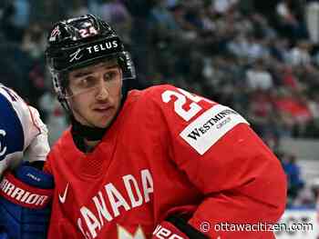 Playing on Sidney Crosby's line at world championship 'awesome' experience for Senators' Dylan Cozens