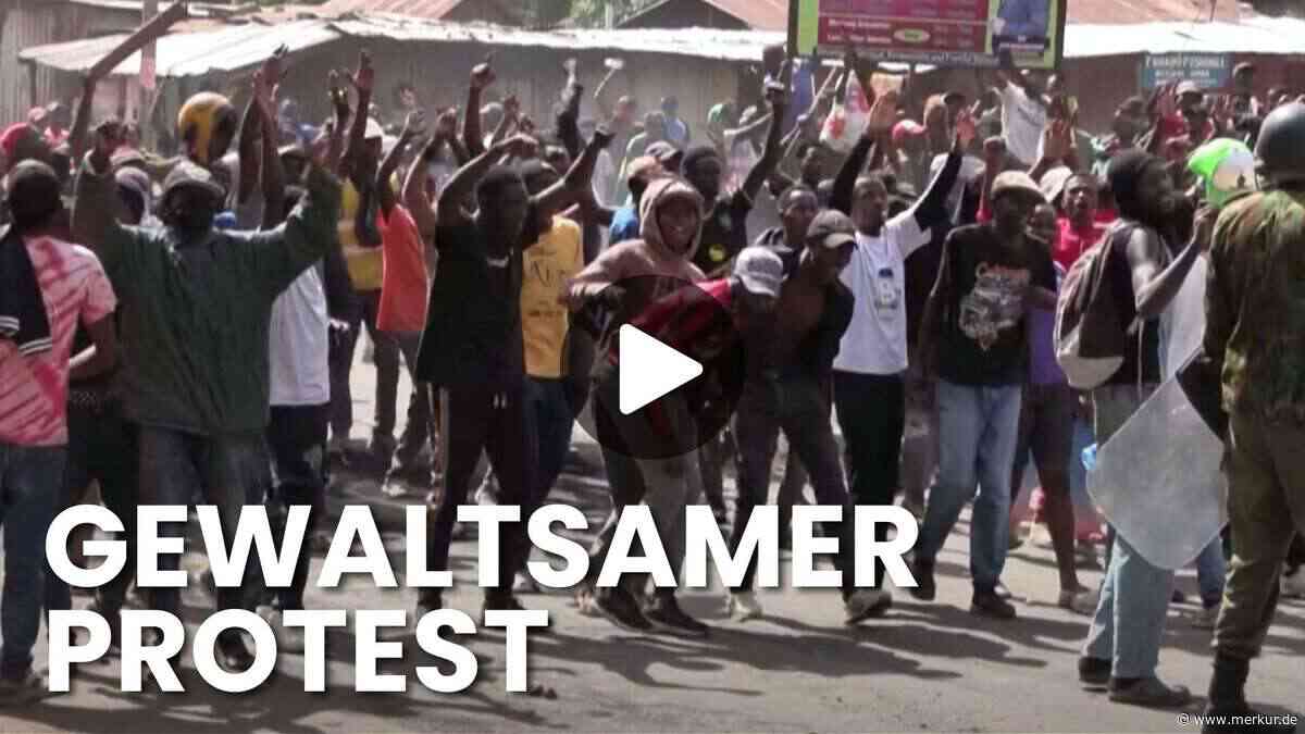 Protest im Video: Gewalt bei Demonstration gegen Ebola-Zentrum
