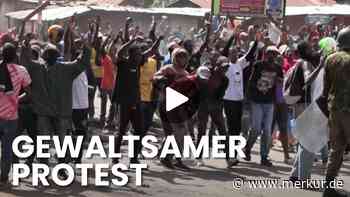 Protest im Video: Gewalt bei Demonstration gegen Ebola-Zentrum