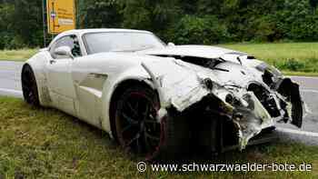 Unfall im Kreis Ravensburg: Seltener Luxus-Sportwagen kracht gegen Leitplanke – 320.000 Euro Schaden