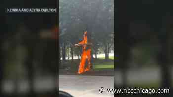 Possible suspect photo released in cross burning in Chicago's Grant Park