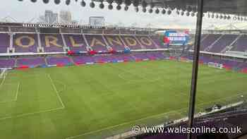England vs Costa Rica kick-off delayed as lightning storm batters Orlando