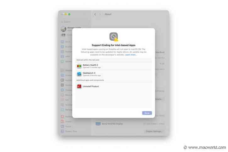macOS 27 warning: Your Intel apps are nearly dead