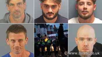 Five men jailed for causing violent disorder at Henry Nowak protest