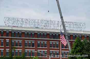GE Vernova reinstalls GE sign atop historic Schenectady campus