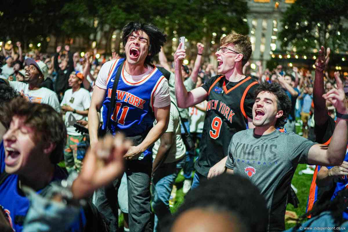 Knicks fans burning sage outside MSG ahead of Game 4 to purge the bad luck left behind from Trump’s attendance