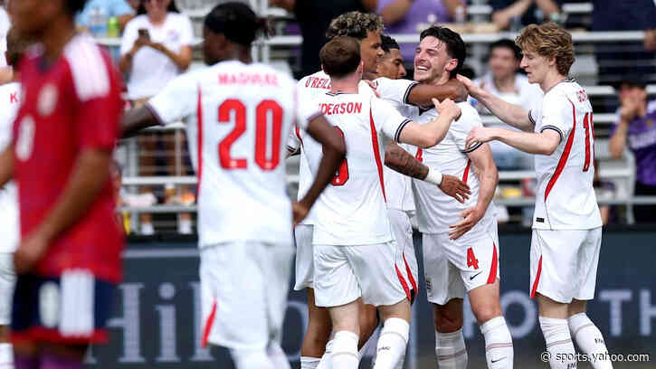 Rice gives England early lead against Costa Rica in final World Cup warm-up game