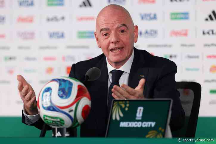 Fifa’s Gianni Infantino says fans should ‘chill’ after World Cup referee denied entry to US