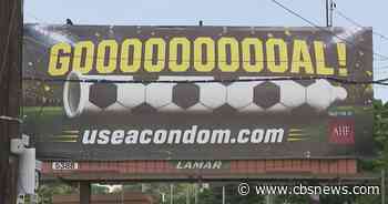 Bold billboards urge safe sex ahead of FIFA World Cup in Atlanta