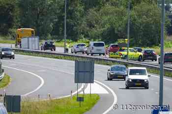 Aanhanger schiet los achter voertuig op A7