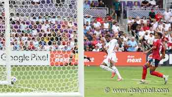 Noni Madueke left gobsmacked after missing OPEN GOAL to put England in control against Costa Rica in final audition before the World Cup