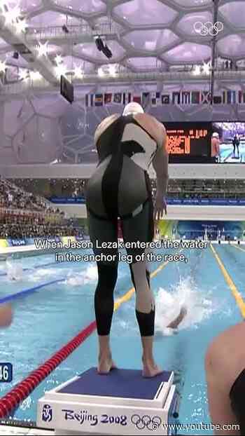 One of the greatest anchor legs in Olympic history. #Olympics #Swimming