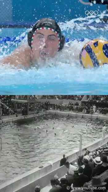 Olympic water polo in Paris... 100 years apart! 🤽‍♂️