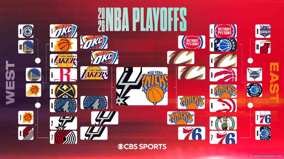 2026 NBA playoff bracket, schedule: Knicks stun Spurs with largest comeback in NBA Finals history