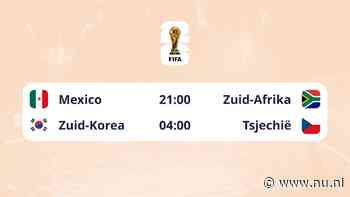 Dagprogramma WK | Mexico opent toernooi, PSV'er Kovár in actie met Tsjechië