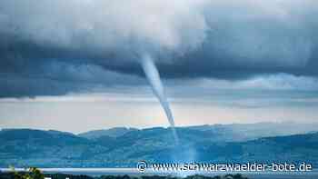 Passanten beobachten Mini-Tornado: Seltene Wasserhose fegt über den Bodensee