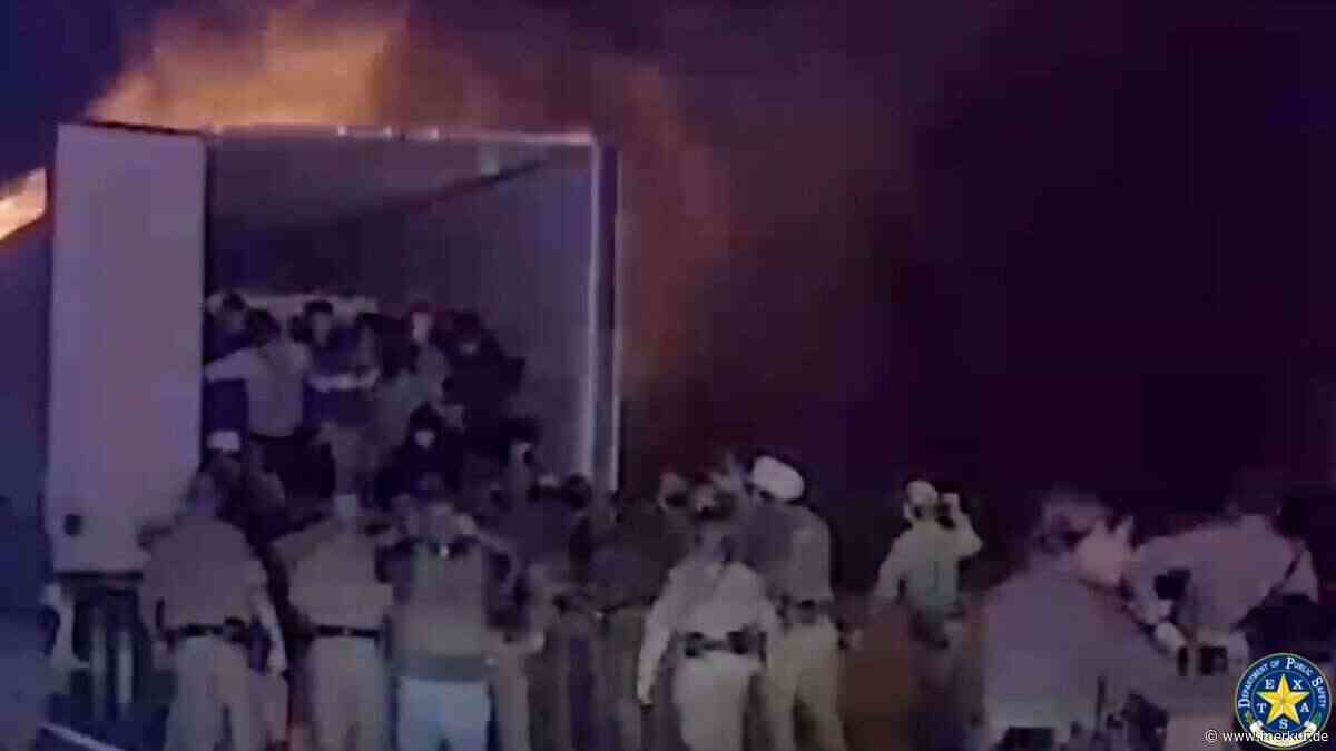 Flucht endet in Flammen: 39 Migranten aus brennendem Lastwagen gerettet