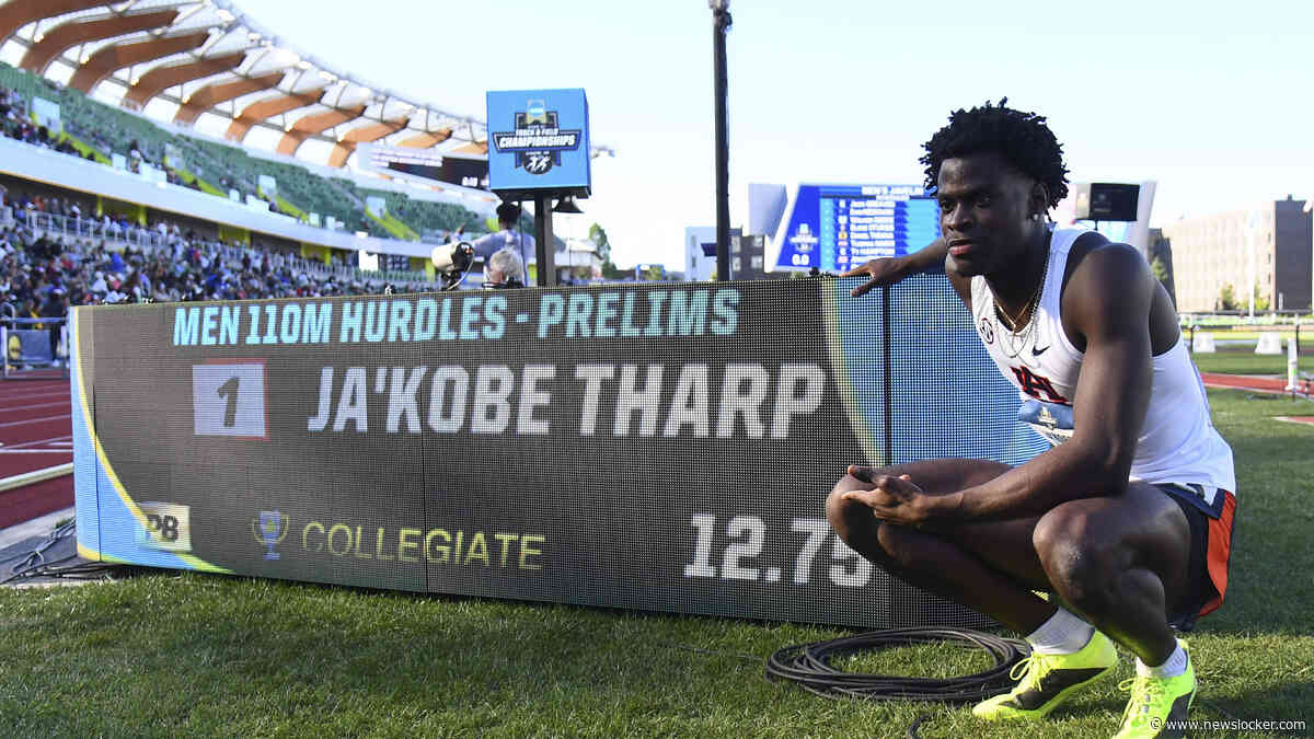 Ja'Kobe Tharp (20) knalt naar wereldrecord 110 meter horden