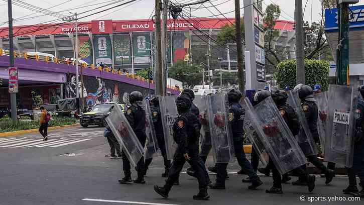 World Cup fever meets protest in Mexico City