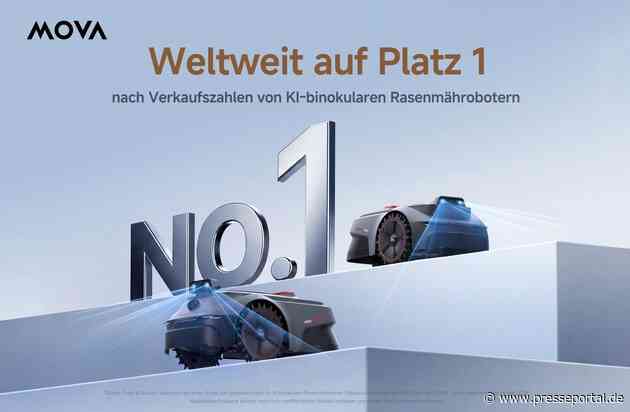 MOVA von Frost & Sullivan nach Absatzvolumen bei Mährobotern mit KI-Dual-Vision weltweit als Nr. 1 ausgezeichnet