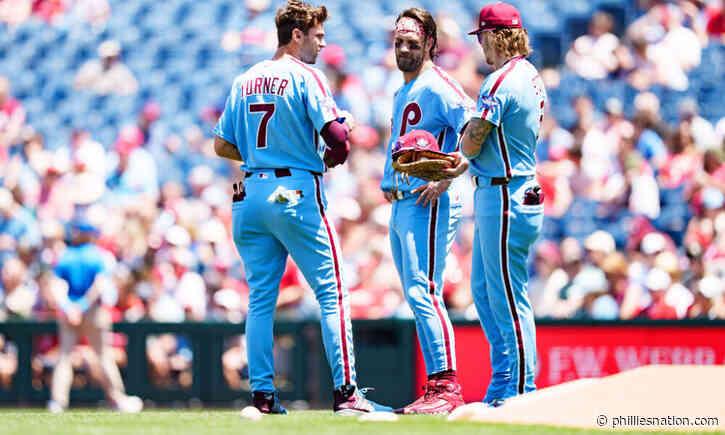 Which Phillies are currently on a hitting streak?
