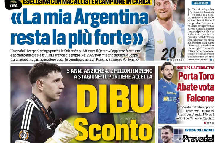 Today’s Papers: 2026 World Cup kicks off without Italy, Martinez for Juventus
