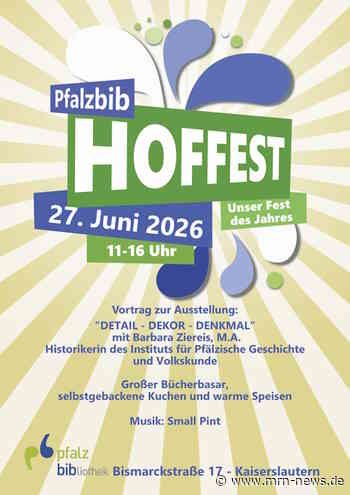 Kaiserslautern – Hoffest in der Pfalzbibliothek – Antiquarischer Büchermarkt, Fotoausstellung und Live-Musik