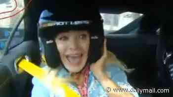 Holly Willoughby squeals 'oh my god' as she is left screaming, sweating and swearing on a lap of the Monaco Grand Prix track