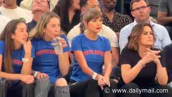 Taylor Swift exacts the 'ultimate revenge' as she has the time of her life in courtside seats while her longtime nemesis and Knicks superfan Scooter Braun is seated five rows back with girlfriend Sydney Sweeney