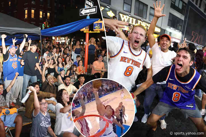 NYC abuzz as thousands celebrate Knicks’ stunning Game 4 victory — flooding streets, bars, bodegas: ‘Electrifying’