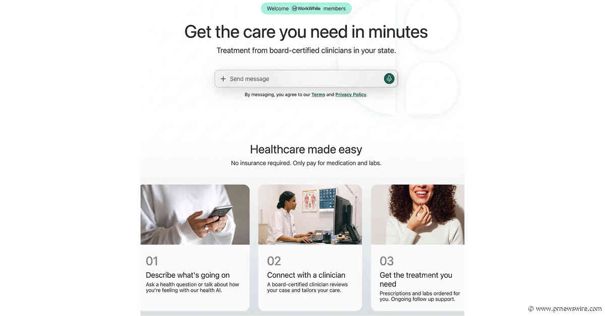 WorkWhile Expands Free Virtual Healthcare To All Hourly Workers
