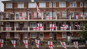 England's most patriotic estate gets its St George's crosses out for the World Cup - and this time they are flying the flag for Scotland too