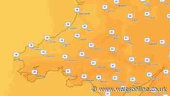 UK weather maps show the hottest parts of Wales this weekend as Met Office gives heatwave verdict