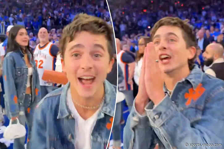 Timothee Chalamet had unhinged reaction to Knicks’ historic comeback in Game 4 of the NBA Finals