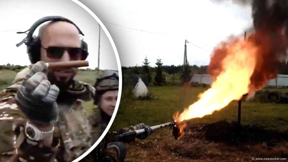 Opmerkelijk! Omstreden influencer Andrew Tate test wapens in Rusland