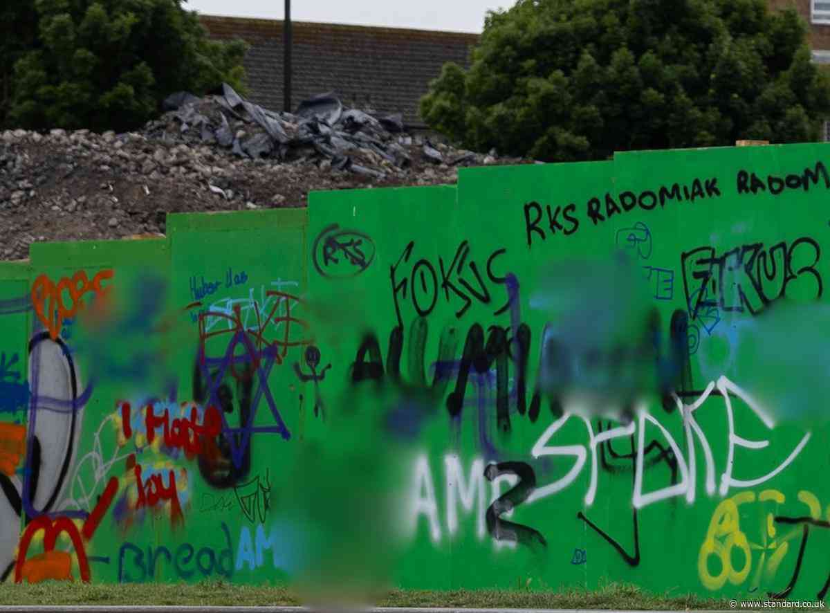 Ealing Council condemns 'vile' racist graffiti at £125m west London building site