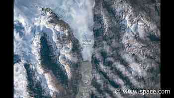 Astronauts watch from space as ice splinters from a glacier | Space photo of the day for June 11, 2026