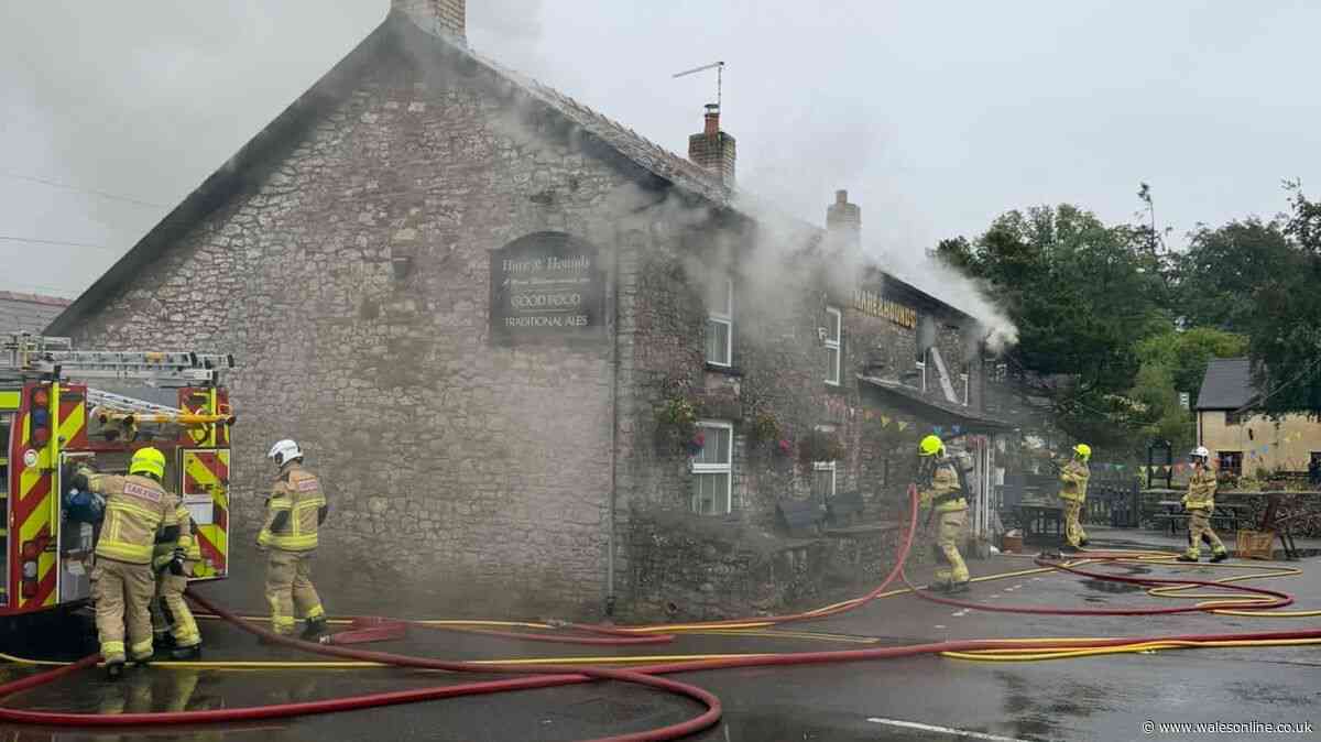 Fire ravages 300-year-old Welsh pub