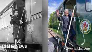 Woman rides school railbus again after 60 years
