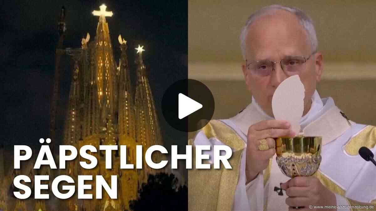 Im Video: Lichterspektakel an der Sagrada Família – Bauwerk erhält besonderen Segen