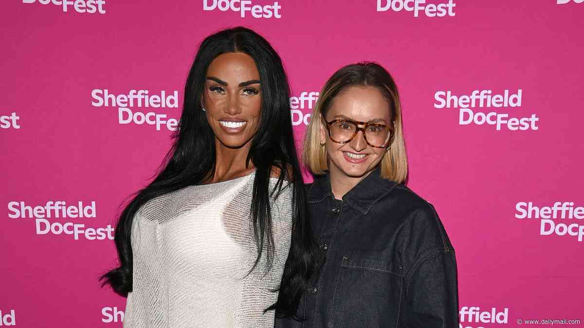 Katie Price shrugs off her marital woes as she attends premiere of her new doc with her sister in Sheffield after falling out over her imprisoned husband Lee Andrews