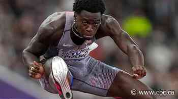 Ja'Kobe Tharp breaks men's 110-metre hurdles world record in 12.75 seconds at NCAA championships