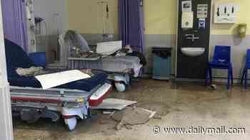 Patient, 78, is left covered in faeces and urine when hospital ceiling collapses because of 'blocked waste pipe'