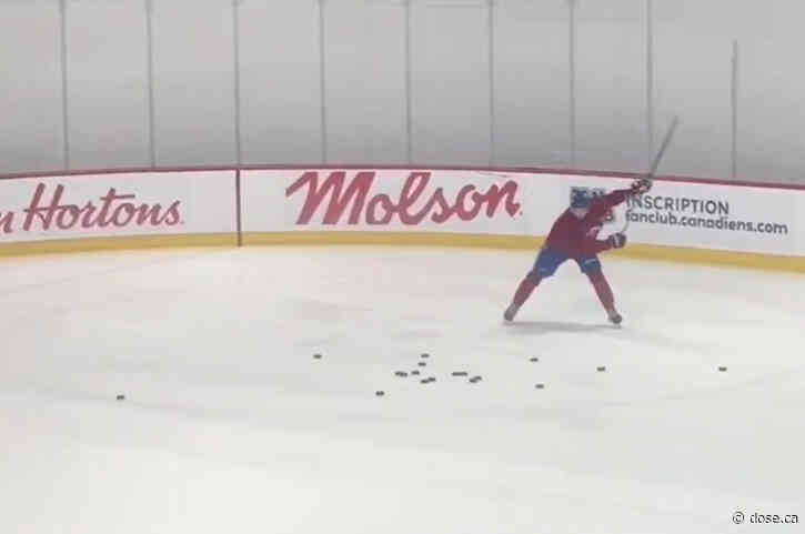 EXCLUSIVE: Alexander Zharovsky’s first laps on the ice with the Canadiens