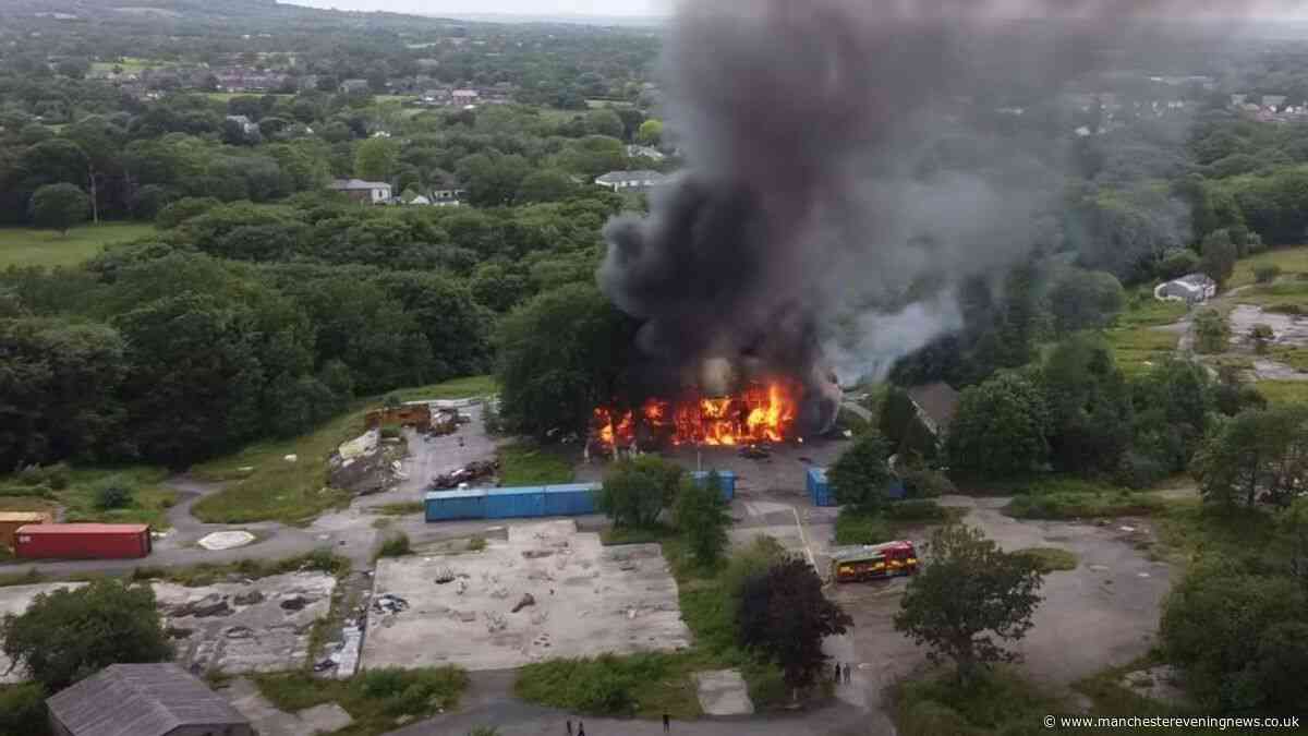 Families saddened as fire rips through remaining castle building at the old Camelot theme park