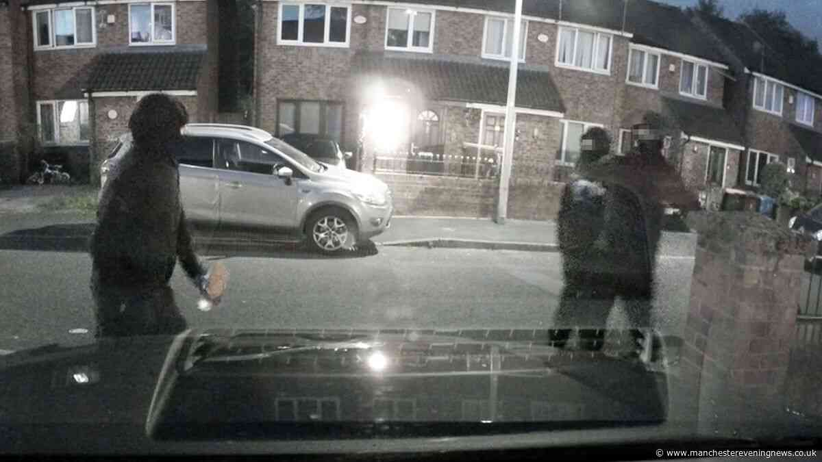 Family's terror as Audi 'torched by hooded yobs'