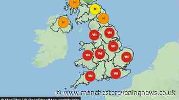 Greater Manchester hit with red 'very high' Met Office warning