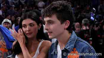 Fans torch Timothee Chalamet as he rips shirt off in front of 'embarrassed' Kylie Jenner as Knicks win