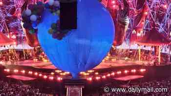 Take That fans who paid £150 each to watch the band are left looking at giant BALLOON for the entire gig